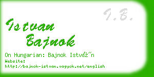 istvan bajnok business card